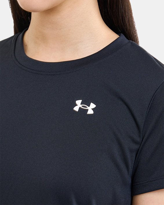 Women's UA Tech™ Short Sleeve in Black image number 4